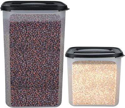Flipkart SmartBuy Plastic Utility Container  - 4.5 L, 7.5 L(Pack of 2, Black)