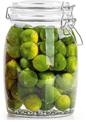 GOOD TO GREAT CREATION Glass Grocery Container  - 1200 ml(Clear)