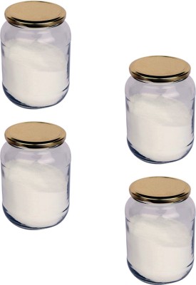 AFAST Glass Cookie Jar  - 500 ml(Pack of 4, Clear)