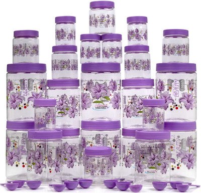 Finner Plastic Grocery Container  - 1200 ml(Pack of 24, Purple)