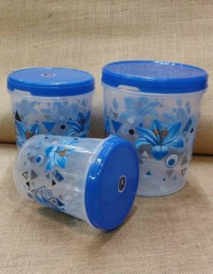 TIMBADIYA ENTERPRISE Plastic Tea Coffee & Sugar Container  - 7500 ml, 5000 ml, 1000 ml(Pack of 3, Blue)