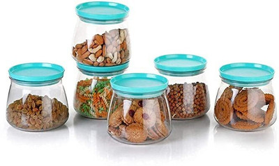 ADMONITION Plastic Grocery Container  - 900 ml(Pack of 6, Green)