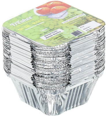 Freshee Aluminium Grocery Container  - 120 ml(Pack of 125, Silver)