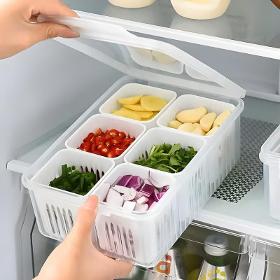 WeCoCo Plastic Fridge Container  - 2200 ml(White)