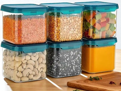 forsel Plastic Grocery Container  - 500 ml(Pack of 6, Blue)