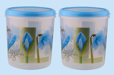 AVAIKSA Plastic Grocery Container  - 5000 ml(Pack of 2, Blue)