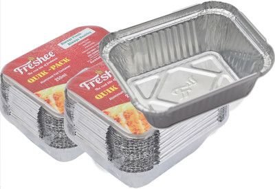 Freshee Aluminium Utility Container  - 250 ml(Pack of 2, Silver)