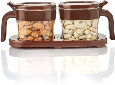 HASHFLOW Plastic Utility Container  - 150 ml(Pack of 2, Brown)