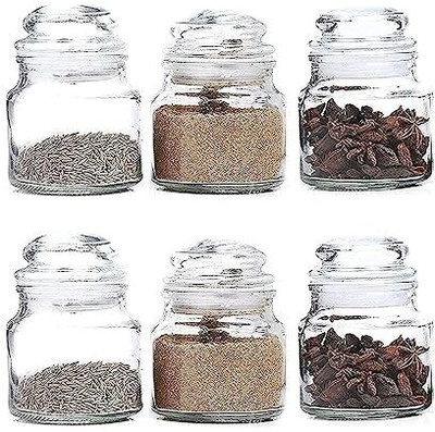snappyflix Glass Honey Jar  - 100 ml(Pack of 6, Clear)