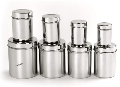 HITHRAT Stainless Steel Cookie Jar  - 2.5 ml(Silver)