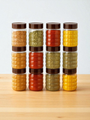Sk world Plastic Grocery Container  - 250 ml(Pack of 12, Maroon)