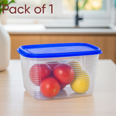 Crackle Plastic Fridge Container  - 1800 ml(Blue)
