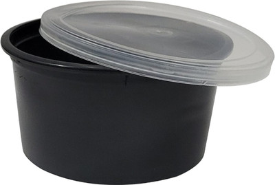 Raga Plus Plastic Utility Container  - 300 ml(Pack of 6, Black)