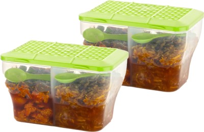 Somnath India Plastic Grocery Container  - 2000 ml(Pack of 2, Clear)