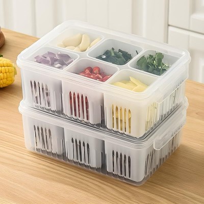 Bloom Kitchen Plastic Fridge Container  - 3000 ml(Pack of 2, White)