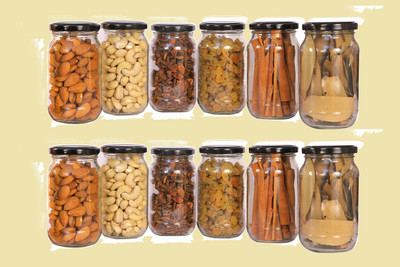 Shreeji krupa Glass Pickle Jar  - 0.4 L(Pack of 12, White)