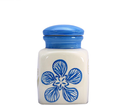 caffeine Stoneware Grocery Container  - 2300 ml(Blue)