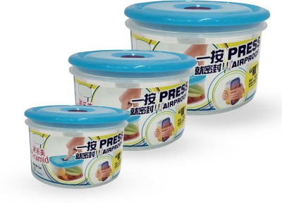 ANY KART Plastic Grocery Container  - 200 ml, 550 ml, 1200 ml(Pack of 3, Multicolor)