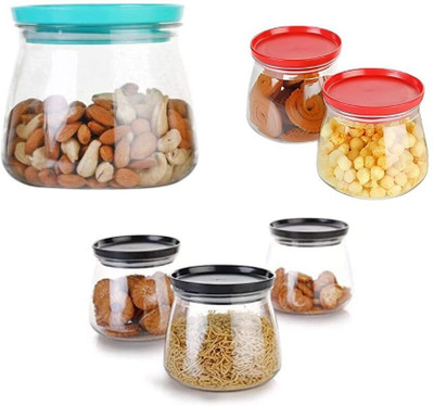 NILHARI Plastic Grocery Container  - 900 ml(Pack of 6, Multicolor)
