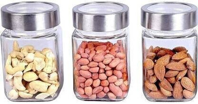 Tap2kaart Glass Grocery Container  - 300(Pack of 3, Clear)
