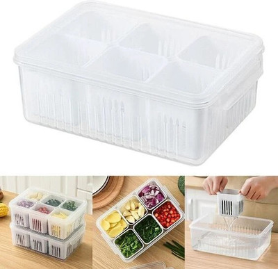 JU EMPIRE Plastic Fridge Container  - 2300 ml(White)