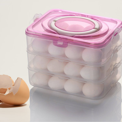 MOOZICO Plastic Egg Container  - 3 dozen(Pink)