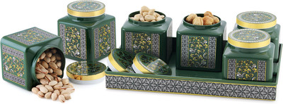 Nabhya Plastic Grocery Container  - 500 ml(Pack of 6, Green)