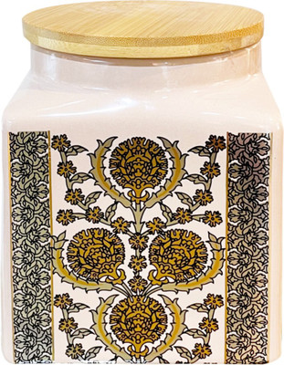 Lemon Tree Ceramic Tea Coffee & Sugar Container  - 1000 ml(White)