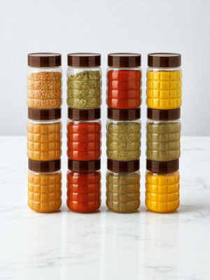 Sk world Plastic Grocery Container  - 250 ml(Pack of 12, Maroon)
