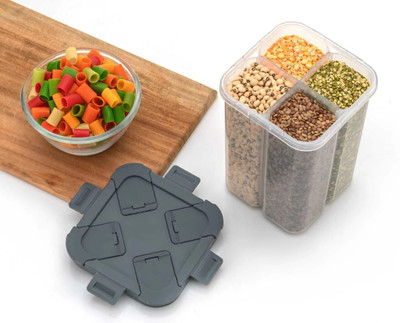 ADMONITION Plastic Grocery Container  - 2000 ml(Black)