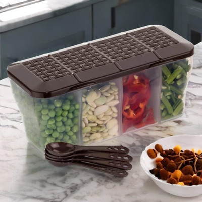 COLOSSAL Plastic Fridge Container  - 1800 ml(Brown)