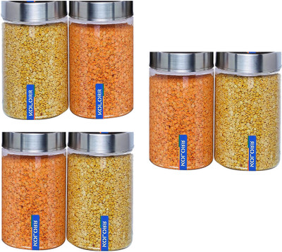 KOLORR Plastic Grocery Container  - 1400 ml(Pack of 3, Clear)