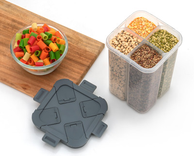 ReeQ Plastic Grocery Container  - 2500 ml(Grey)