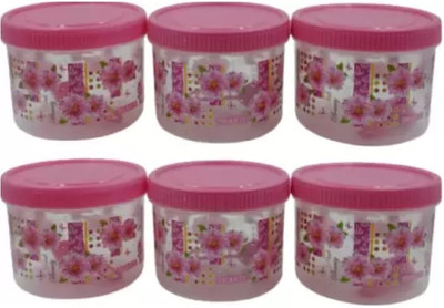Barkati Plastic Grocery Container  - 2000 ml(Pack of 6, Pink)
