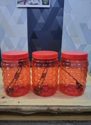 FLEXO Plastic Utility Container  - 1500 ml(Pack of 3, Red)