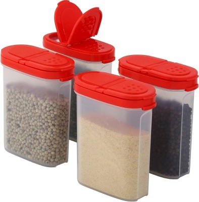 PuthaK Plastic Cereal Dispenser  - 300 ml(Pack of 4, Red)