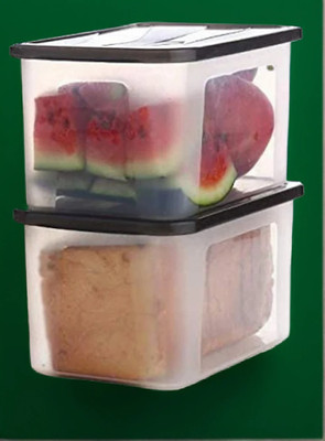 ADMONITION Plastic Bread Container  - 2000 ml(Pack of 2, Brown)