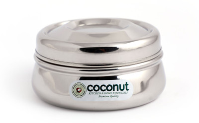 COCONUT Steel Grocery Container  - 250 ml(Pack of 6, Silver)
