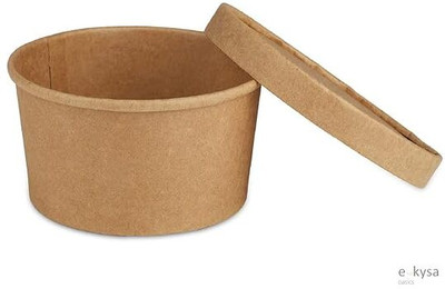 SANWALSA Paper Utility Container  - 250 ml(Pack of 10, Brown)
