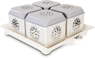 NAYASA Plastic Utility Container  - 500 ml(Pack of 4, Grey)