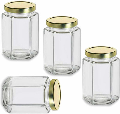 MOOZICO Glass Honey Jar  - 250 ml(Pack of 4, Clear)