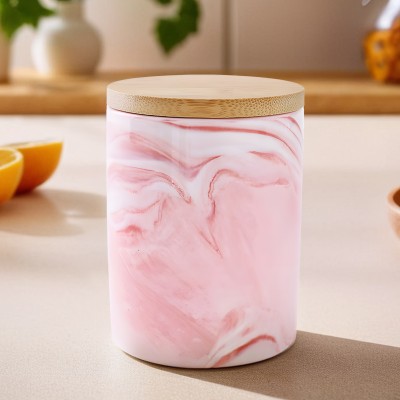 The Better Home Ceramic Utility Container  - 400 ml(Pink)