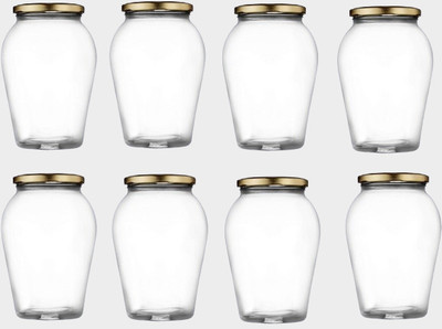 1st Time Glass Utility Container  - 1000 ml(Pack of 8, Clear)