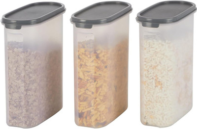 N H Enterprise Plastic Grocery Container  - 2300 ml(Pack of 3, Transparent)