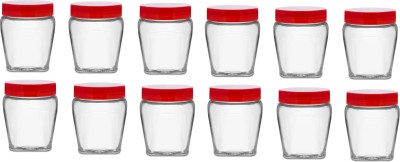 SKWAION Glass Cookie Jar  - 300(Pack of 12, Red, Clear)