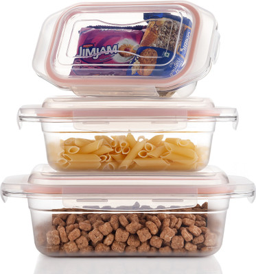 hitu Plastic Utility Container  - 800 ml, 1200 ml, 1800 ml(Pack of 3, White)
