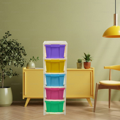 POCHYAGO Plastic Grocery Container  - 1 kg(Pack of 5, Multicolor)