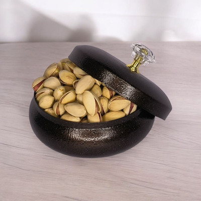 ThreeBrothers Iron Cookie Jar  - 250 g(Brown)