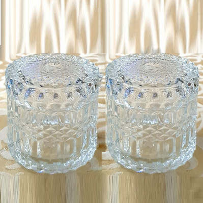 GR8INDIA Glass Utility Container  - 275 ml(Pack of 2, Clear)