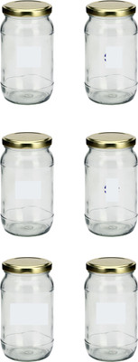 1st Time Glass Utility Container  - 400 ml(Pack of 6, Clear)